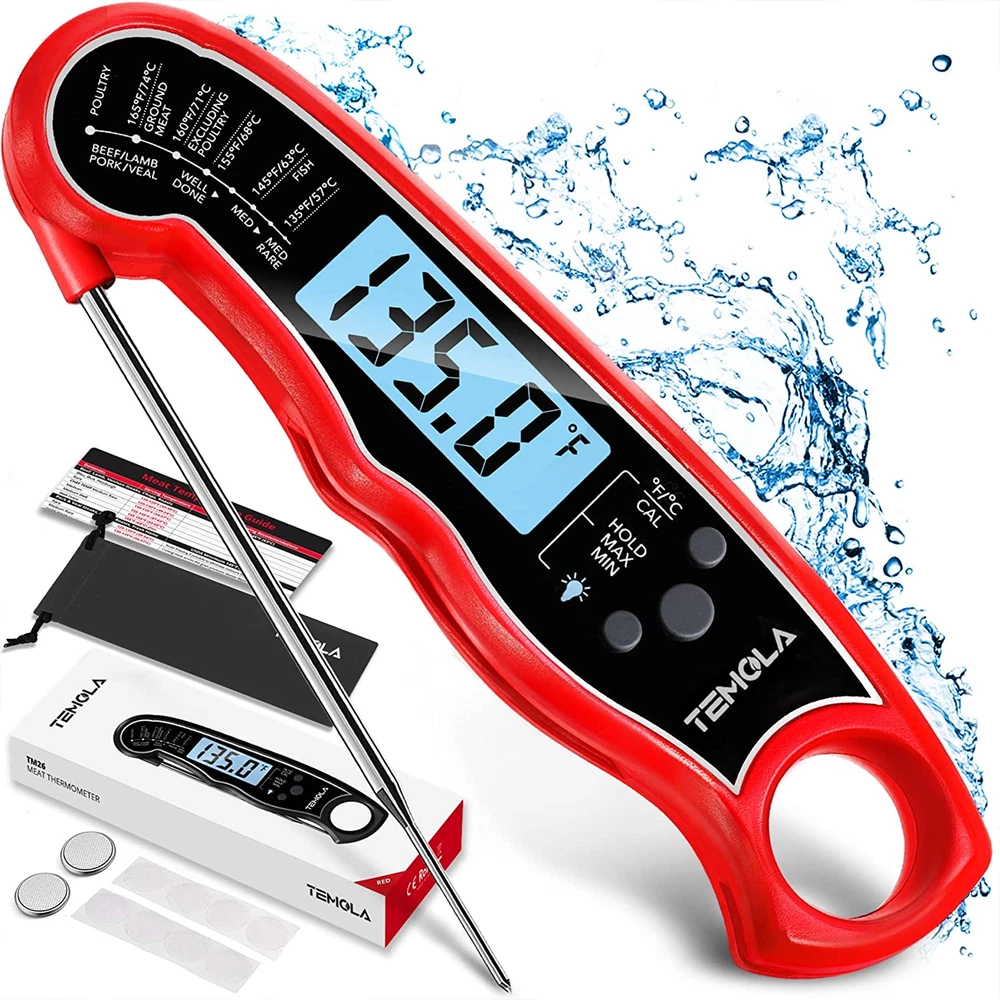 Meat Thermometer Instant Read Food Thermometer with LCD Backlight Calibration Wa Meat Thermometer Instant Read Food Thermometer with LCD Backlight Calibration Wa