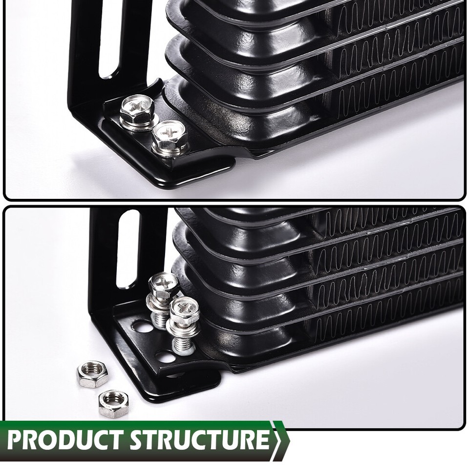 Oil Coolers For Honda Civic Universal Aluminum Oil Cooler Mounting Bracket Kit - Black | Radiator Adapter For Engine Bay Speedway Aluminum Radiator Car &amp; Truck Engine Radiators