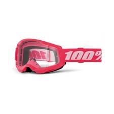 MASCHERA 100% STRATA 2 PINK ROSA LENTE TRASPARENTE MOTO OCCHIALI CENTOPERCENTO