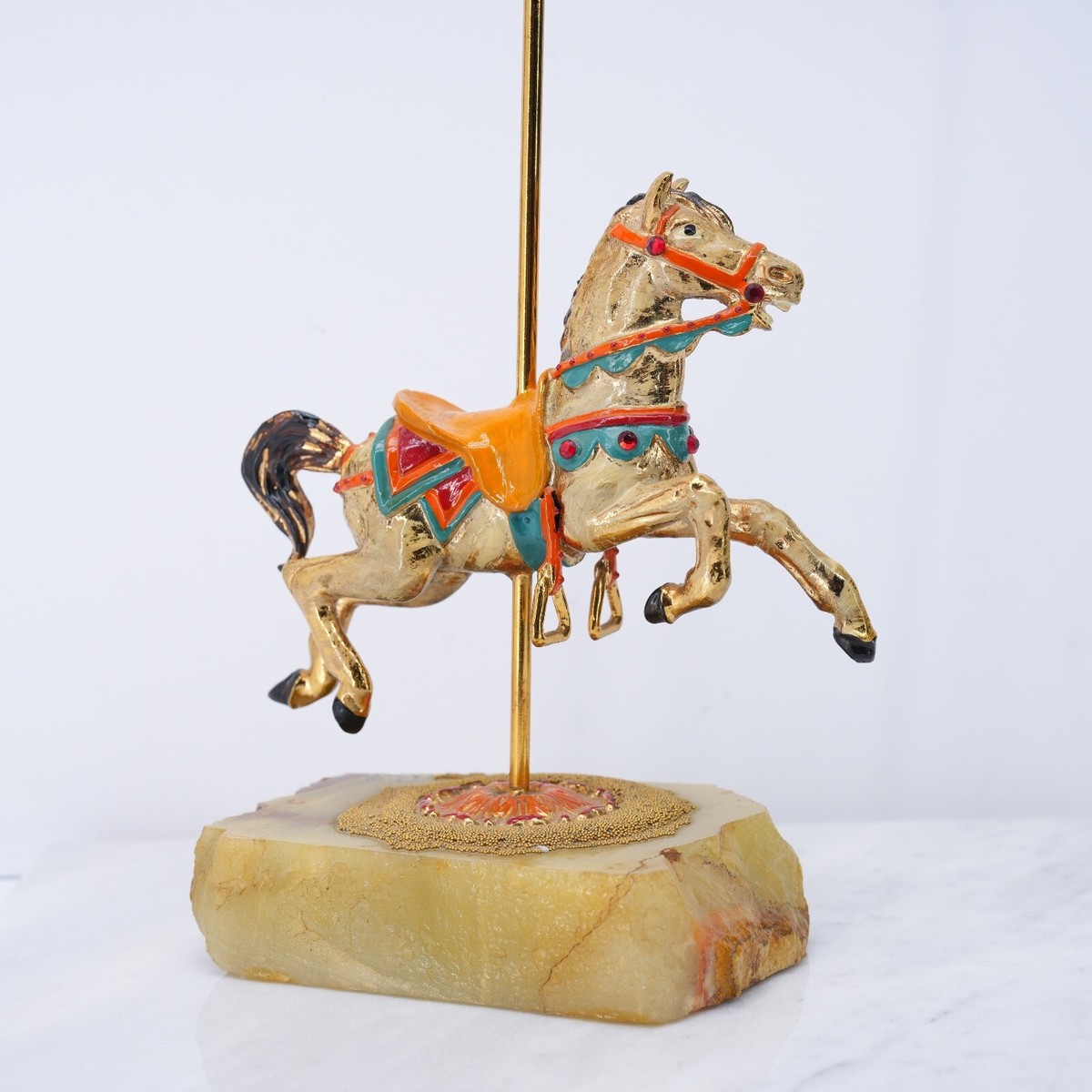 その他 CAROUSEL HORSE STATUE Vintage Carousel Horse Music Box Figurine - Westland Carousel
