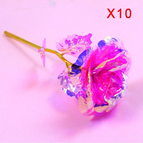 10X Galaxy Brillo Rosa Flor Lámina Artificial Día de San Valentín Regalo Novia - Imagen 18 de 18