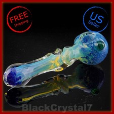 5" Handmade Thick Color Changing Blue Vortex Tobacco Smoking Bowl Glass Pipes
