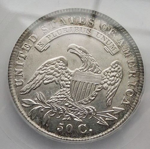 1836 Capped Bust Silver Half Dollar ICG AU53, 50C coin Early Halve - Picture 4 of 4