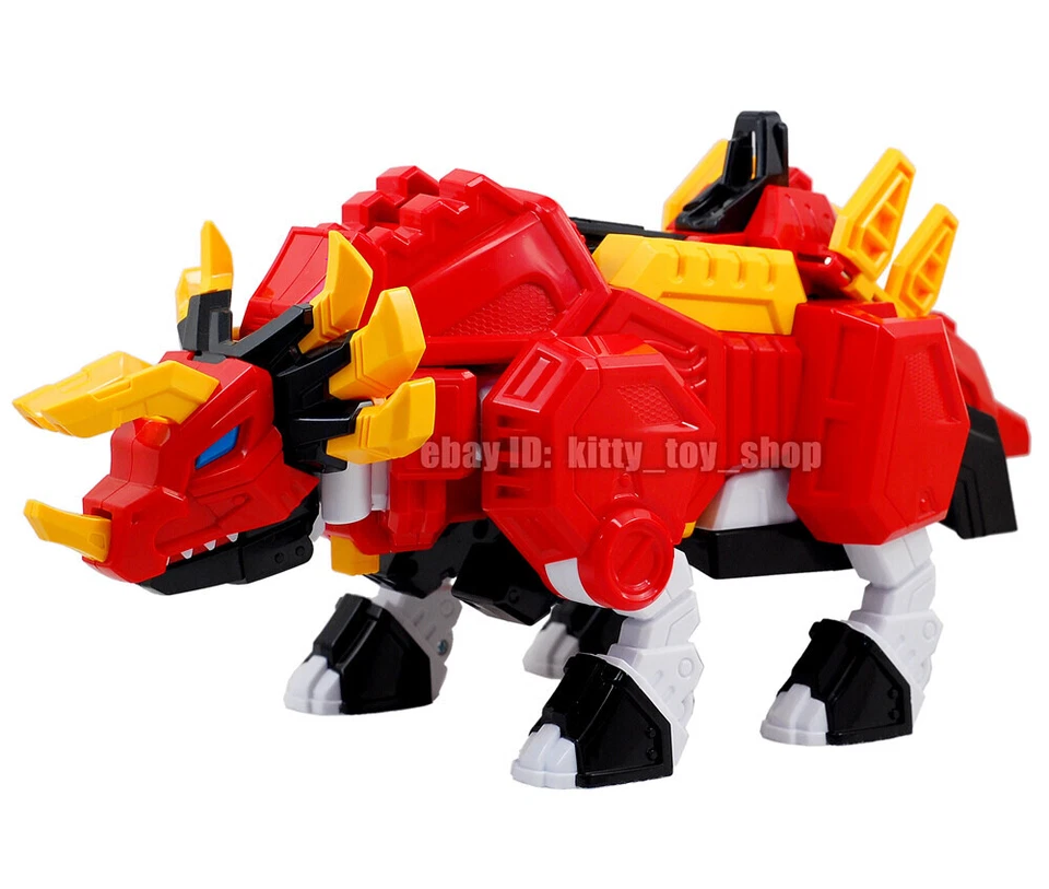 Juguetes MiniForce Super Dino Power FORCE TRIG Triceratops Jinete Robot Caballero Figura Foto 4 de 4