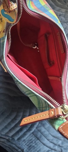 DOONEY & BOURKE Madras Plaid Picnic Ants Boho Mini Small Shoulder Bag Vintage - Picture 5 of 5