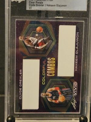 2022 leaf vivid color combos Clyde and Hakeem clear purple pre-production 1/1