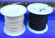 Gavitt Cloth Push Back Guitar Wire 100 Feet  50ft BLACK  50ft WHITE Spool