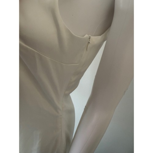 Commense White Maxi Dress Sheer Overlay Sleeveless Party Cocktail Dress Size M - Picture 12 of 13
