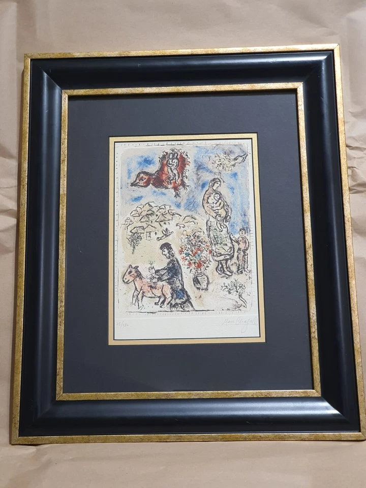 Muy raro, Marc Chagall Entre printemps et été (entre primavera y verano), 1973 Foto 2 de 4