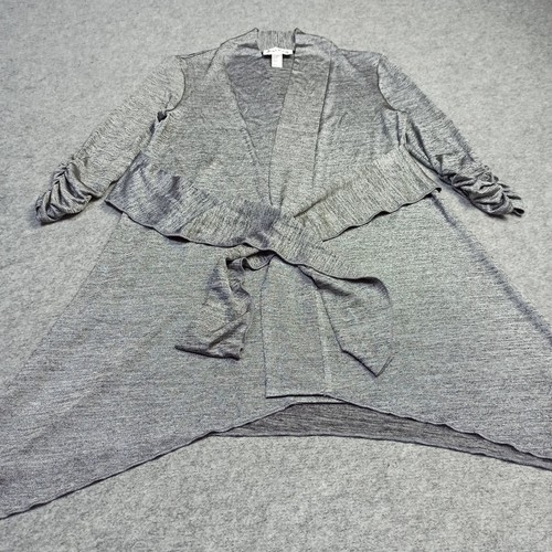 Joseph Ribkoff Femmes Cardigan Tunique TAILLE S UK-10 USA-8 DE-36 Argent Cravate - Photo 1 sur 10