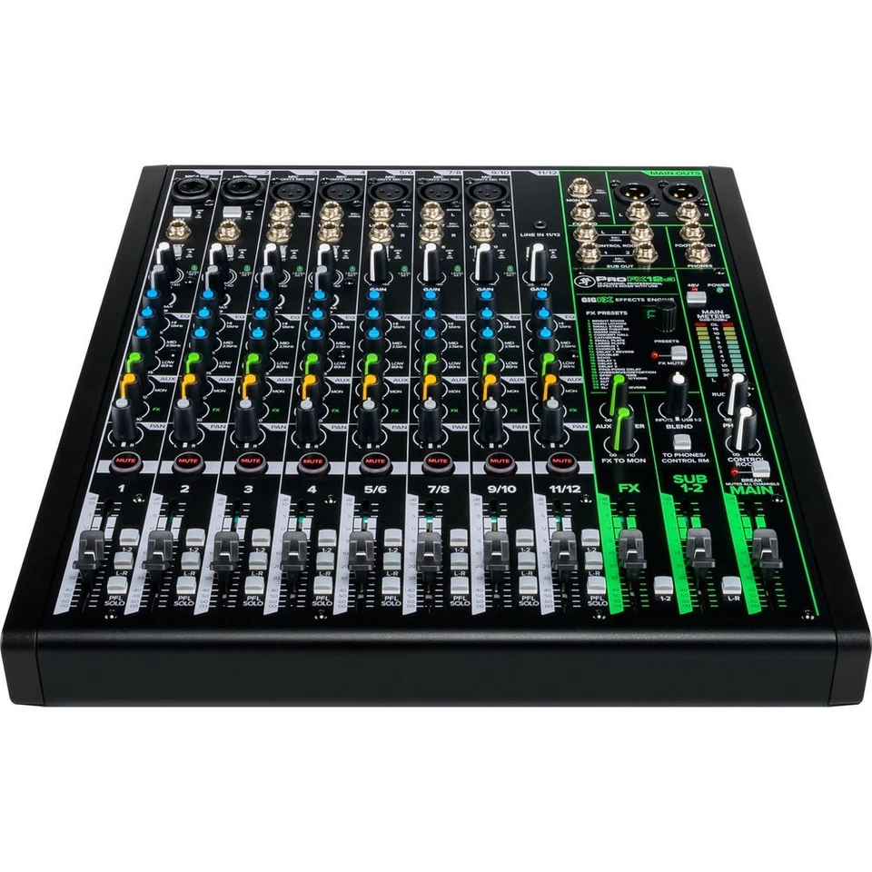 Mackie ProFX12v3 12-Channel Mixer with Effects + SKP 3-Pack Microphones & Cables - Image 4 of 4