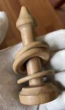 Antique Treen FOLK ART WHIMSY RATTLE Toy Mystery Captive Ring