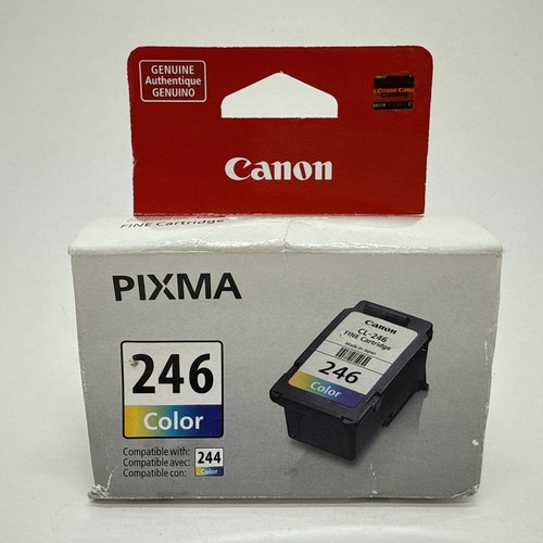 Brandneu Versiegelt Canon Original PIXMA 246 Farbe Tintenpatrone BESCHÄDIGTE BOX - Bild 1 von 5