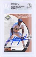 Adrian Beltre Dodgers Signed 1999 Upper Deck Choice Rookie Class #24 BAS Card. rookie card picture