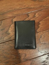 GUESS Trifold Leather Wallet Black 3.75x2.75  New without box