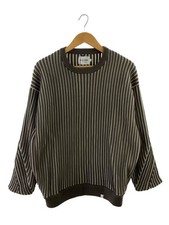 MAGIC STICK Knitted Sweater Thick L Polyester Gray Striped