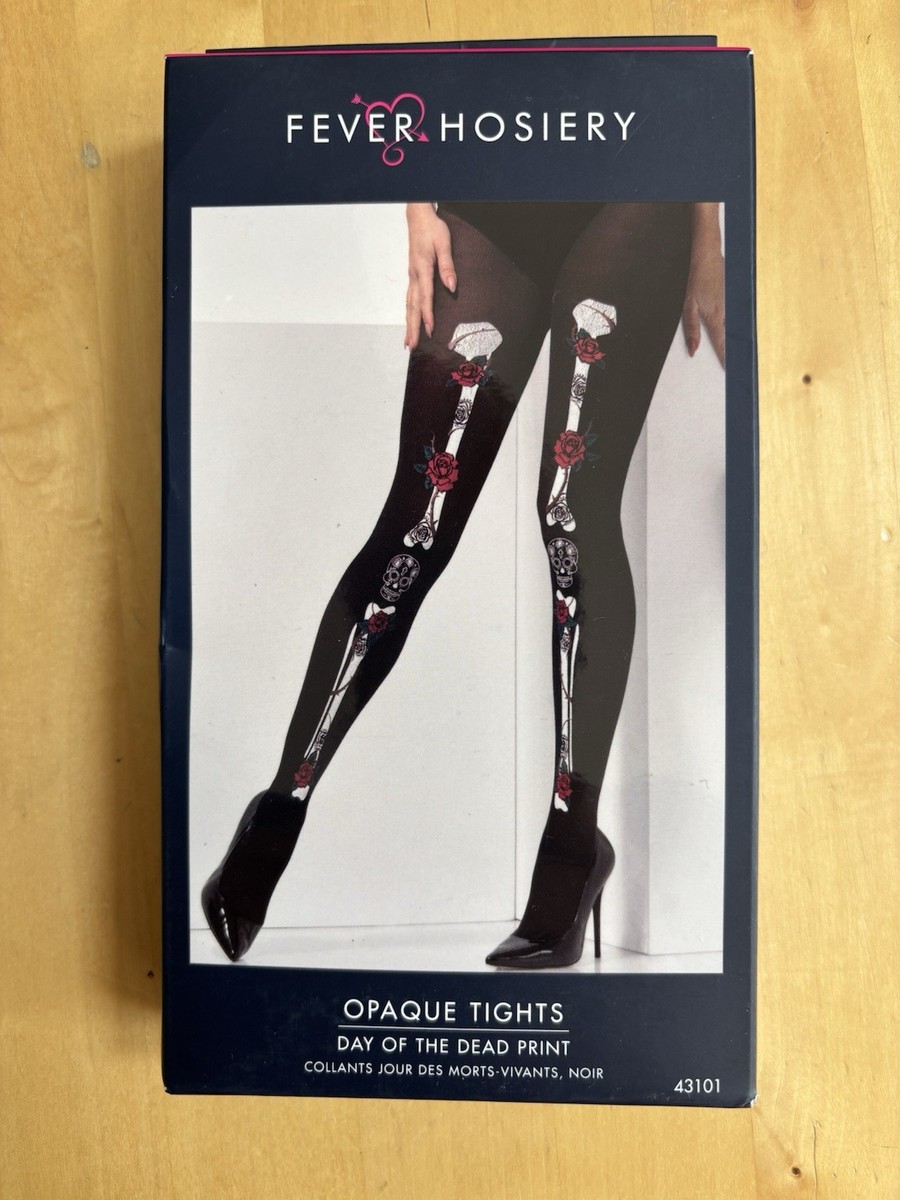 Halloween Fête Thème Collants Opaques Smiffys Day Of The Dead