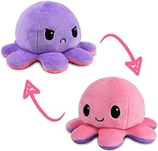 Teeturtle - the Original Reversible Octopus Plushie - Pink + Purple - Cute Senso