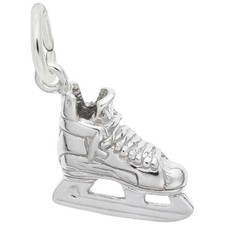 Hockey Skate Charm - Metal - Sterling Silver