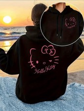 Hello Kitty hooded sweatshirt Long Sleeve Pocket Hoodie Pullover