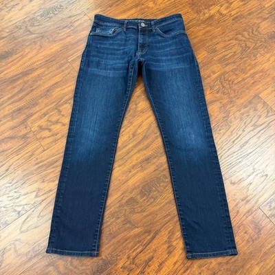 Mavi Jeans Mens 30 Straight Leg Slim Fit Low Rise Stretch Dark Wash Denim 30x31
