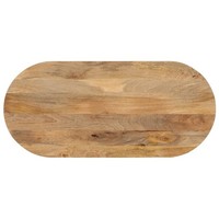 Tischplatte 120X50X3,8 Cm Oval Massivholz Mango