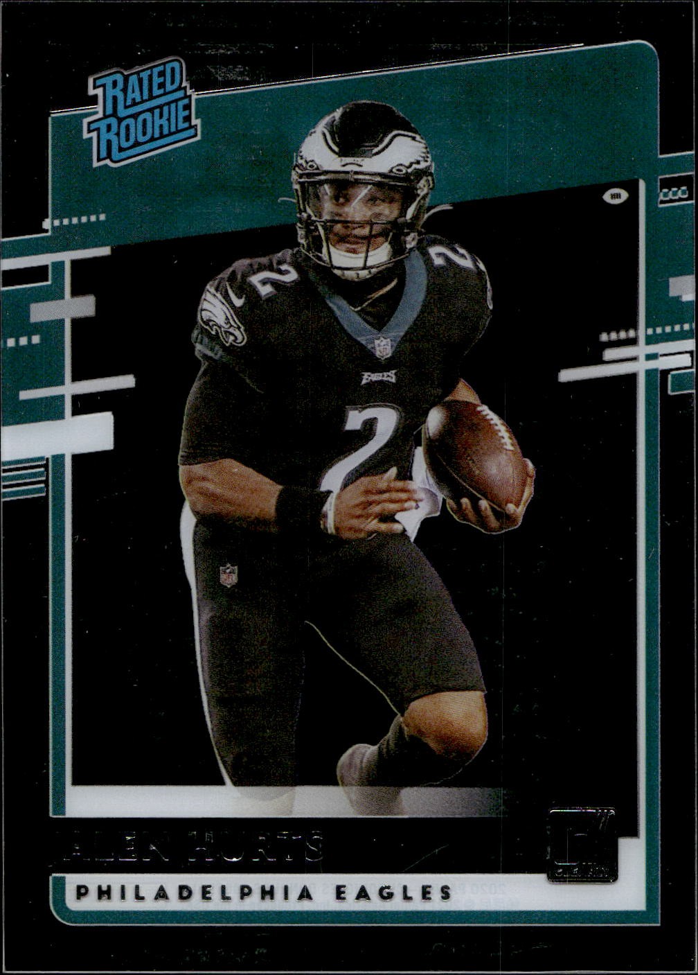 Jalen Hurts Panini Chronicles Clearly Donruss Rated Rookies #RRJAH Base