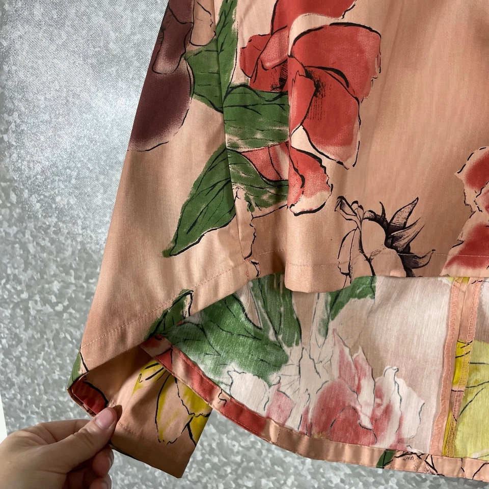 Top Skimmer Melissa McCarthy Seven7 Rosa Floral Nuevo con Etiquetas - Talla Grande - Espalda Plisada Foto 4 de 4