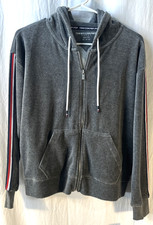 NWT Tommy Hilfiger Sport Velour Hooded Sweatshirt Women's Size XS Full Zip