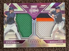 Panini 2016 Elite Extra Edition Future Threads Dual Swanson/Bregman FTSD-DB 5/25