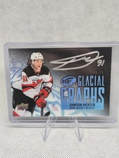 2024-25 UD Ice DAWSON MERCER Glacial Graphs Auto #GG-40 /25