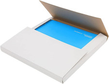 100PCS White LP Shipping Mailer Boxes, 12.5In 12.5In 1/2In 1In Album Paper Box