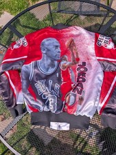 Vtg 1990 s Chalk Line Chicago Bulls Michael Jordan Bomber Jacket Youth XL 18/20