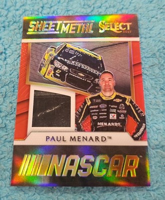 2017 Panini Select NASCAR RED Sheet Metal Paul Menard 75/99 SM-PM