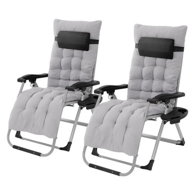2er Set Liegestuhl Sonnenliege Relaxliege Relaxsessel Gartenliege klappbar 120kg