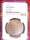 1903 Morgan Dollar NGC, UNC Details Cleaned Hard to find in UNC condition