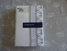 SHERIDAN WHEATLEY SNOW PAIR OF  TAILORED PILLOWCASES -BNIP