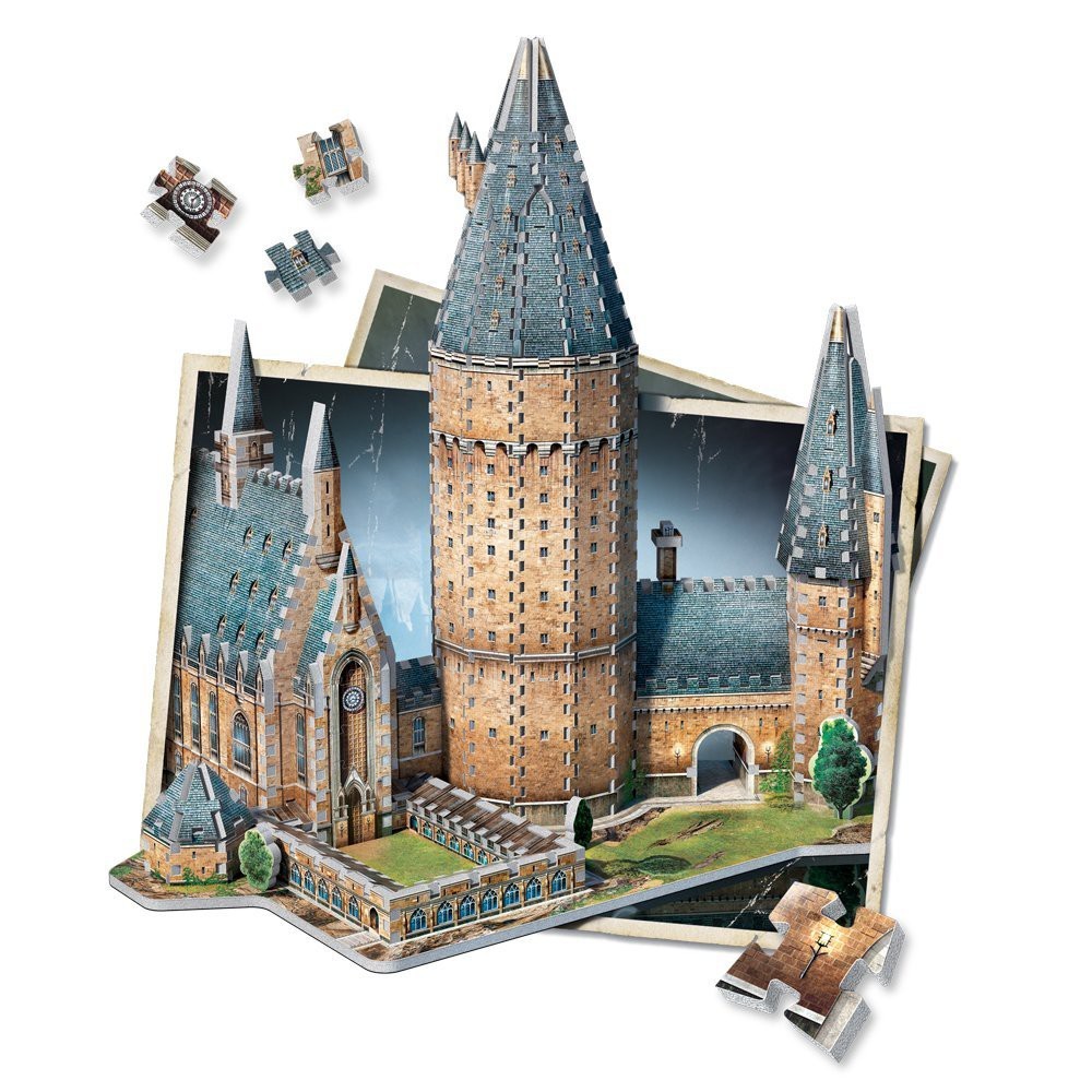 Коробка Gebrochen Harry Potter Puzzle 3D Большой зал Замка Хогвартс 850 Stk.
