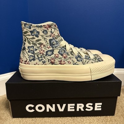 Converse Chuck Taylor Lift Platform Shoes 6.5 Women's Floral Tapestry A11992C