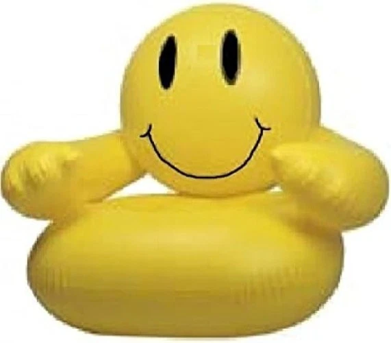 Silla Sonrisa Inflable Acolchada para Habitaciones Infantiles - Fácil de Limpiar y Almacenar Foto 2 de 2