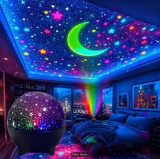 LED star Moon projector Ceiling lamp light, Colourful Starry Sky
