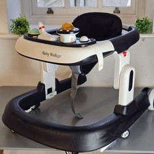 Costway 4-in-1 Baby Push Walker with Adjustable Height and Speed - White