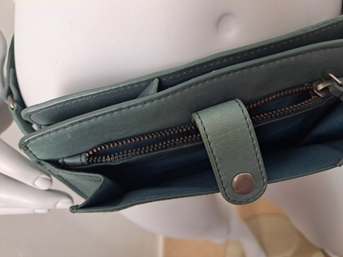 Free People Alley Bag, Small Bum Bag Cross Body 100% Real Leather, Teal, BNWOT - Picture 7 of 10