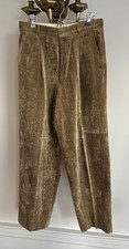 Vintage Emporia Armani Mens Chestnut Velvet Pants Size 30