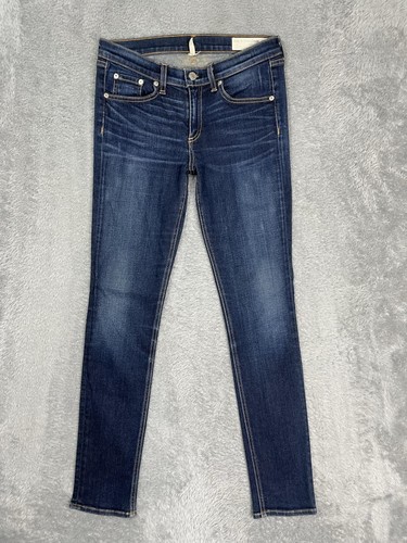 Rag & Bone Skinny Jeans Womens 29 Blue Med Wash Mid Rise Stretch Denim