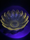 VTG 60’s BLENKO Glass Bowl #6143L 14 Petal Jonquil Yellow GLOWS Lotus 10.5” MCM