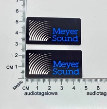 Meyer Sound Speaker SMALL Grill Badges Pair Custom Made Aluminum UPM-1p, M1d