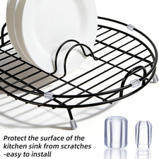 Sink Protectors for Kitchen, 80 PCS Universal Clear Blue Silicone Sink Grid F...