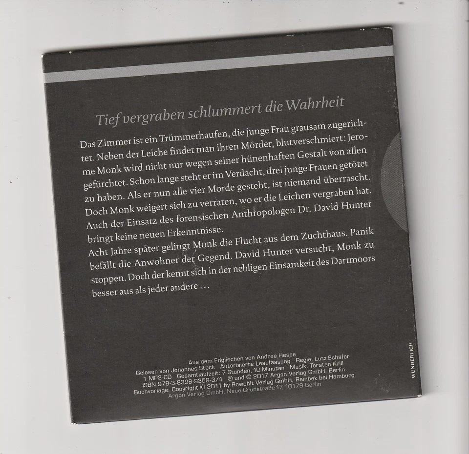 Verwesung - Simon Beckett - Hörbuch 1 MP3 CD - Johannes Steck - Bild 2 von 2