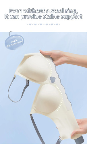 Sujetador ligero sin costuras para adolescentes ribete de vieira inalámbrico entrenamiento push up bralette - Imagen 15 de 28